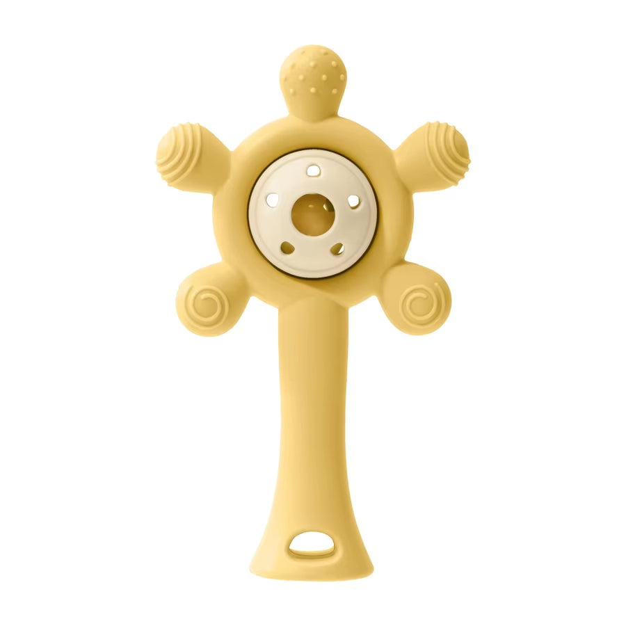 Color Kids Silicone Teether Toy Baby Rattle Toy Teething Ring Sensory Toys for Toddlers Teething Chewing Toy Baby Accessories