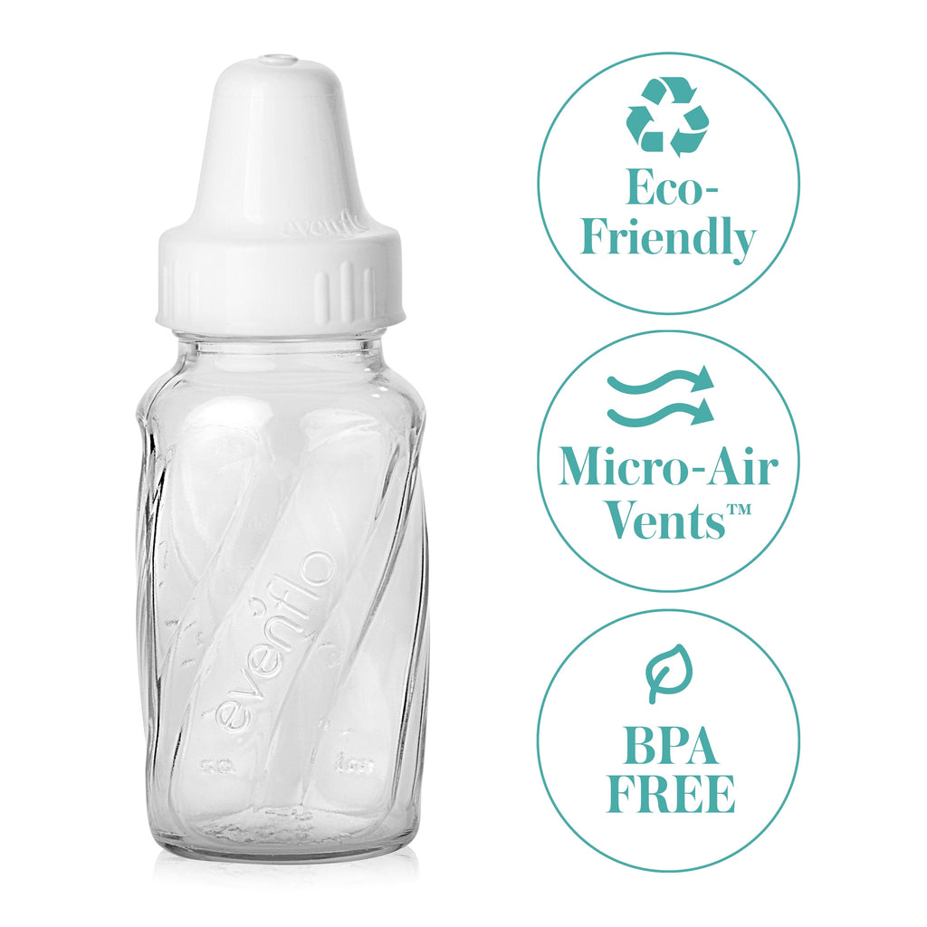 Classic Bpa-Free Glass Baby Bottles - 4Oz, Clear, 3Ct