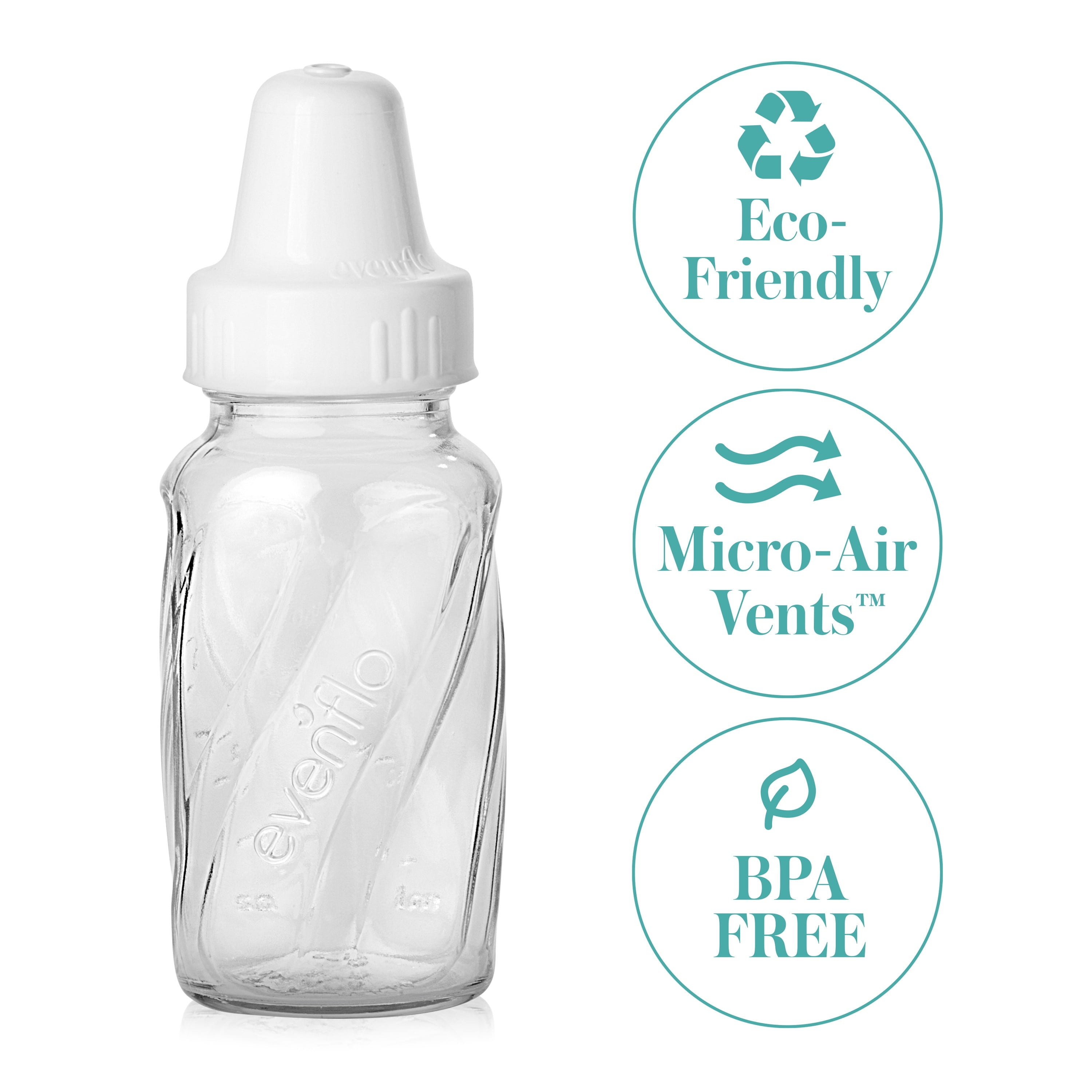 Classic Bpa-Free Glass Baby Bottles - 4Oz, Clear, 3Ct