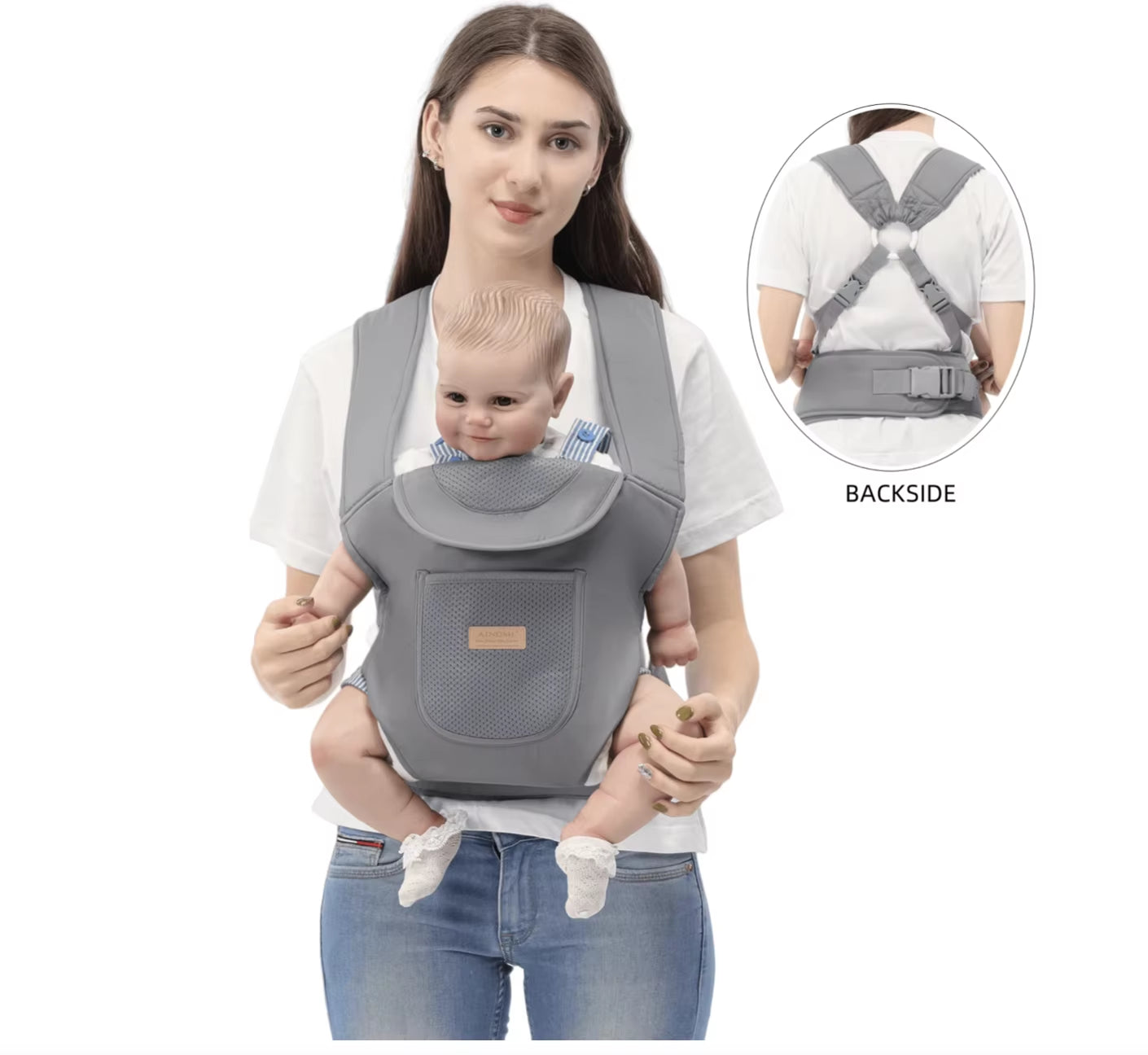 1803 Baby Carrier Newborn to Toddler, Cozy Baby Wrap Carrier(7-30Lbs), Easily Adjustable Toddler Carrier
