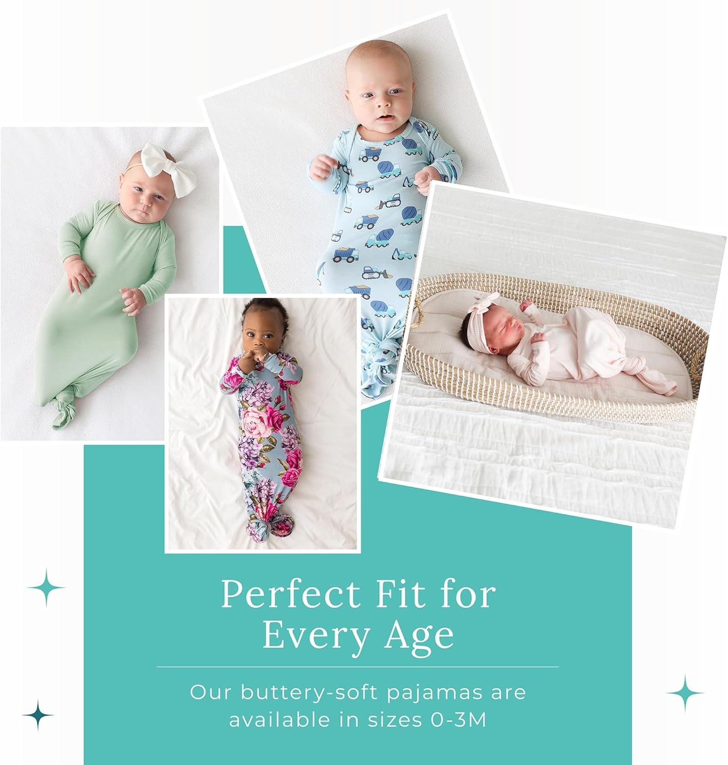 Knotted Newborn Gown - Newborn Gowns for Girls 0-3 Months