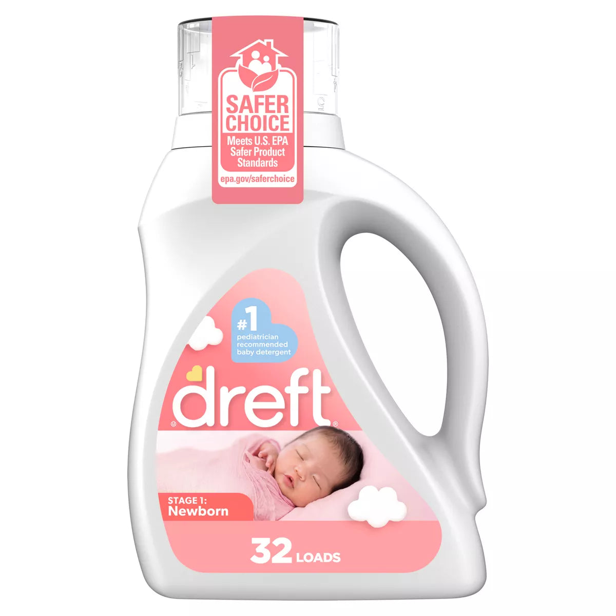 Dreft Original Stage 1: Newborn Hypoallergenic HE Liquid Laundry Detergent