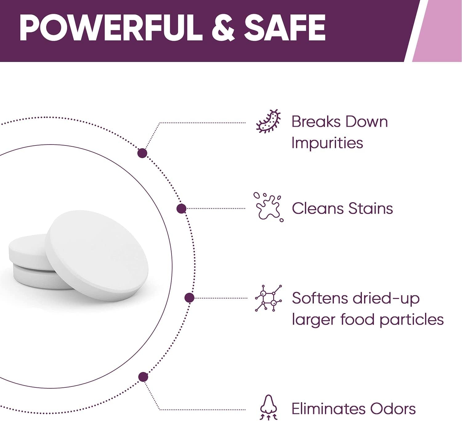 Pink (3) Baby Bottle Silicone Brushes and (30 Pack) Baby Milk Bottle Cleaning Tablets, Baby Water Bottle Tumbler Cleaner