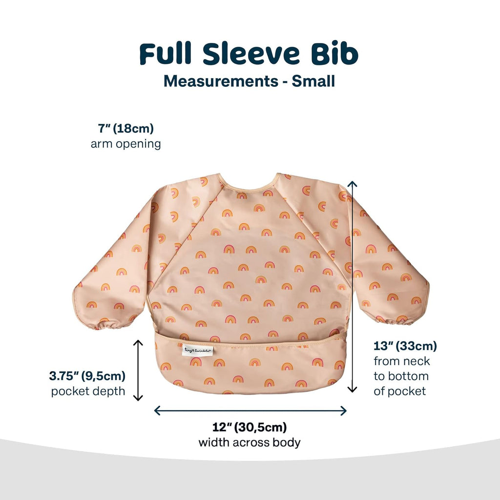 Long Sleeve Bib for Babies & Toddlers | Waterproof Smock Bib for Eating | Machine Washable & Mess-Proof Feeding Essentials | Newborn Shower Gift (Boho Rainbow, 2-4Y)
