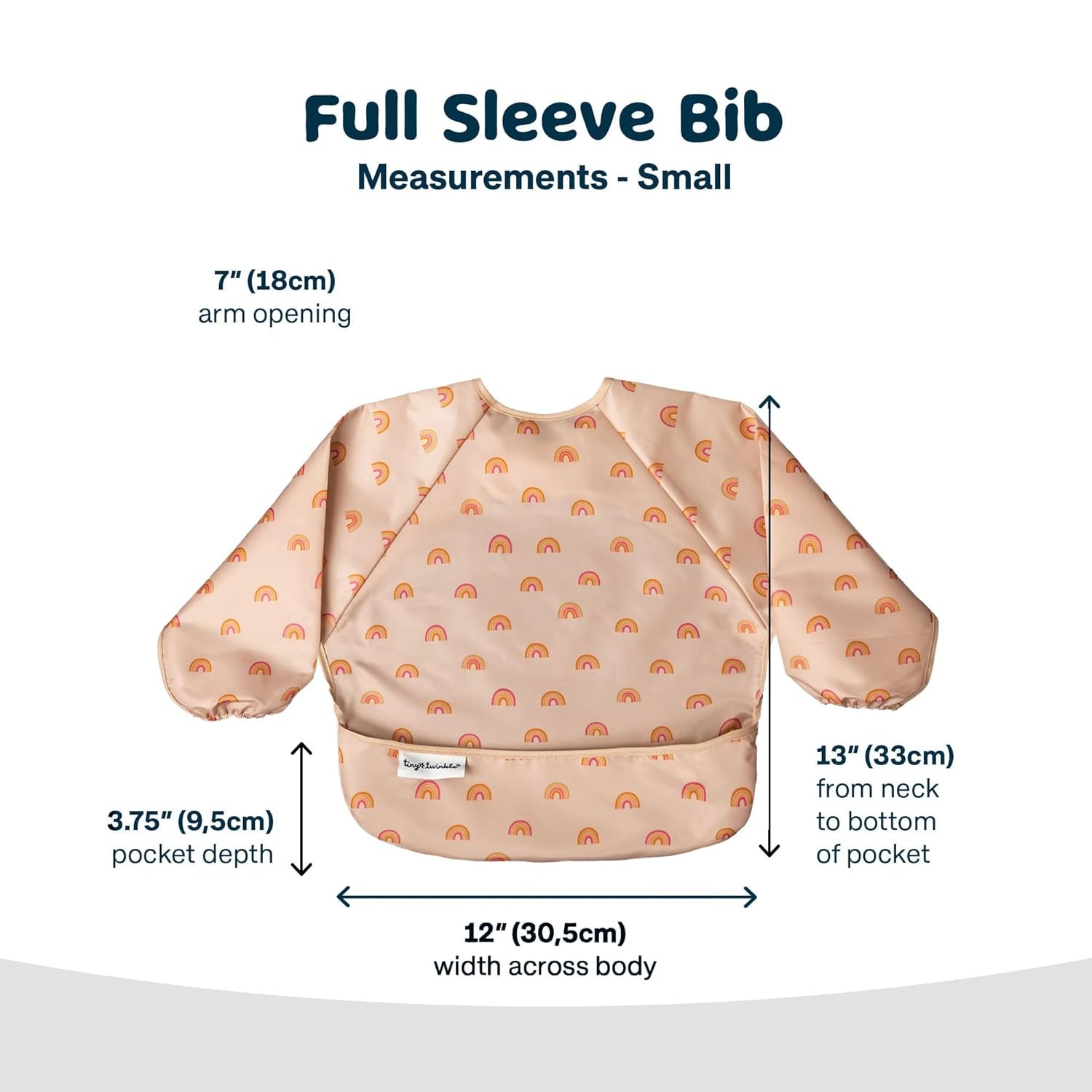 Long Sleeve Bib for Babies & Toddlers | Waterproof Smock Bib for Eating | Machine Washable & Mess-Proof Feeding Essentials | Newborn Shower Gift (Boho Rainbow, 2-4Y)
