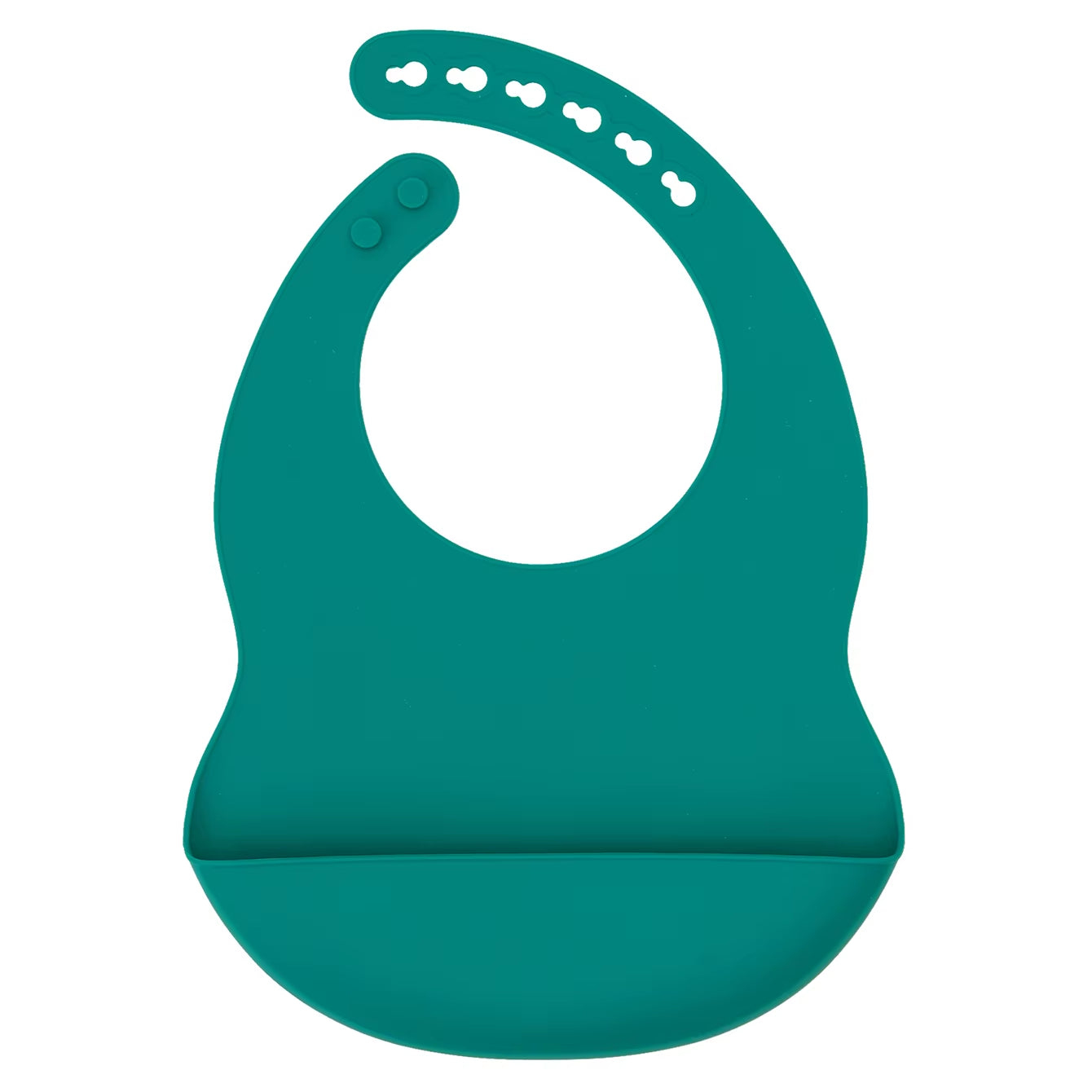 Color Kids 1PCS Silicone Baby Bib Adjustable Waterproof Feeding Bib BPA Free Soft Drool Bib Newborn Essentials Saliva Towel