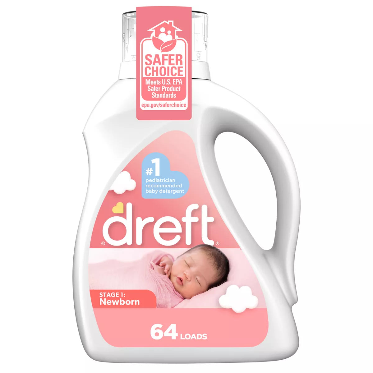 Dreft Original Stage 1: Newborn Hypoallergenic HE Liquid Laundry Detergent