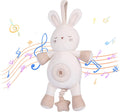 Newborn Baby Toys, Soft Cotton Stuffed Bunny Toy with Lullaby Music for Boy & Girl Babies 0-3-4-6+ Months,Easter Gift for Baby (Rabbit)
