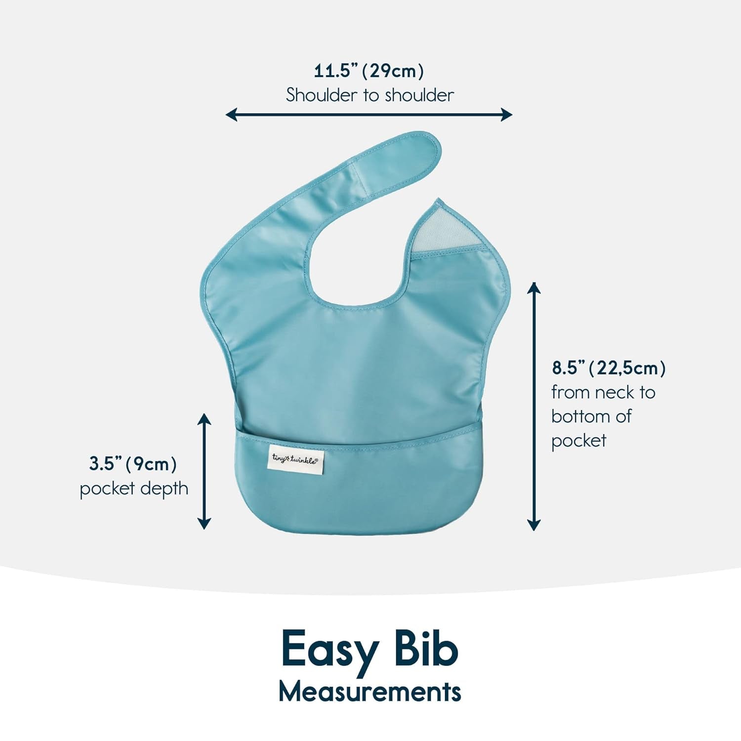 Mess-Proof Baby Bibs for Eating | Waterproof, Wipeable Toddler Bibs with Catch-All Pocket | Feeding Bibs for Girls & Boys(3 Pack,Slate, Olive)