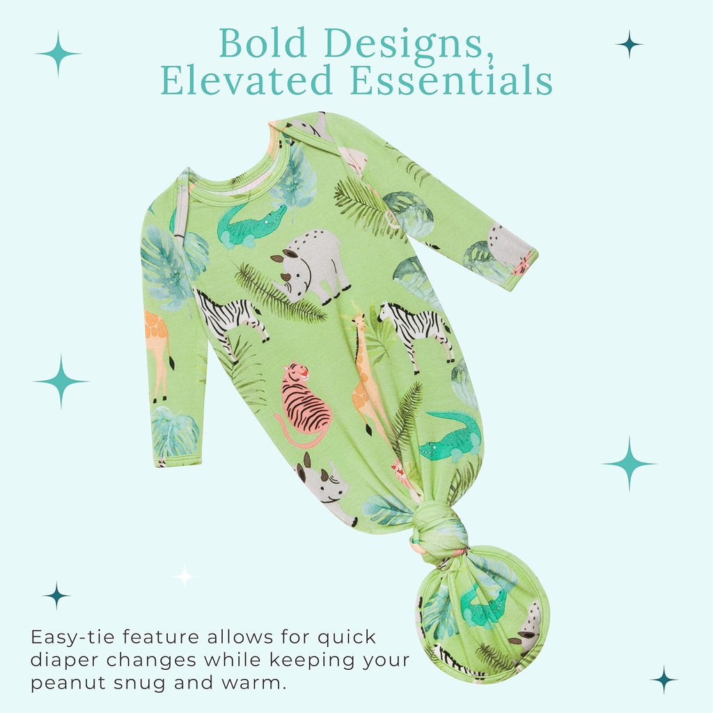 Knotted Newborn Gown - Newborn Gowns for Girls 0-3 Months
