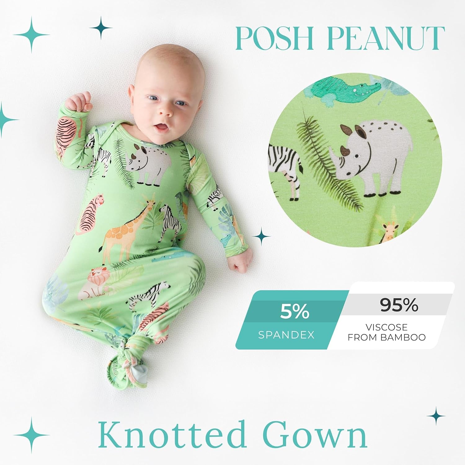 Knotted Newborn Gown - Newborn Gowns for Girls 0-3 Months