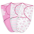 Swaddle Blankets for Baby Boy Girl, 0-3 Months Infant Swaddling Sleep Sack, 3 Pack Wrap Set, Newborn Adjustable Swaddle,Pink