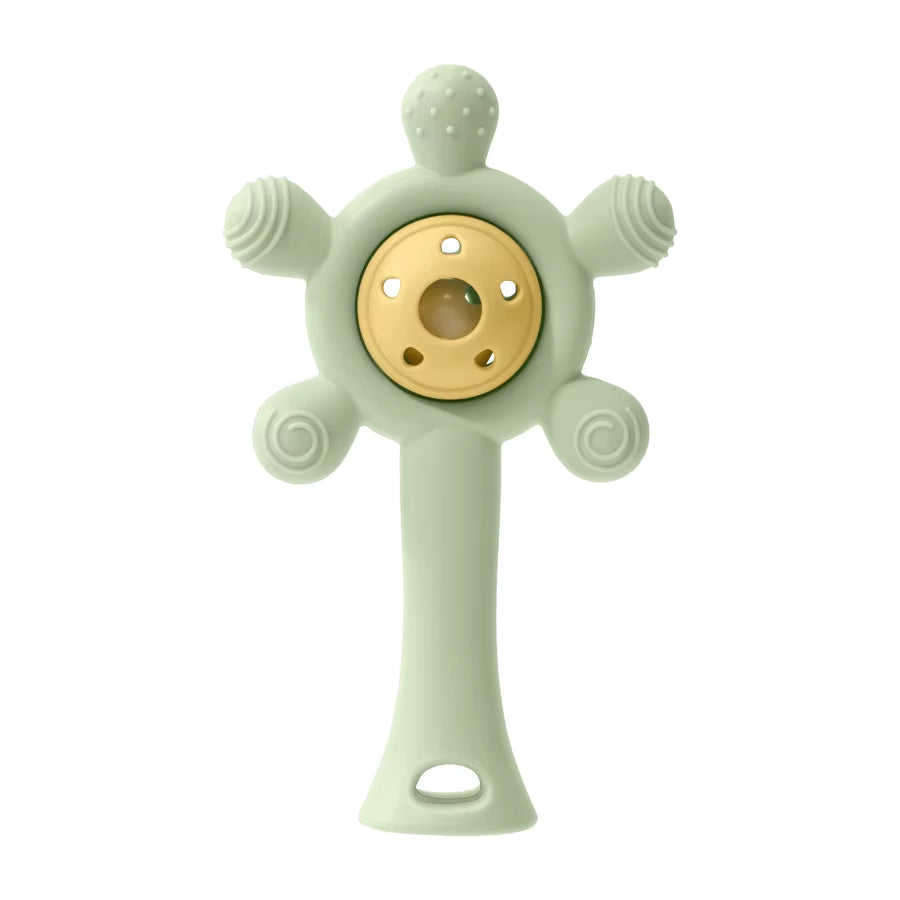 Color Kids Silicone Teether Toy Baby Rattle Toy Teething Ring Sensory Toys for Toddlers Teething Chewing Toy Baby Accessories