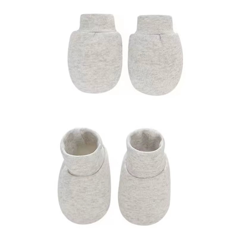 Baby Soft Cotton Gloves Foot Covers Set anti Scratching Mittens Socks Face for Protection Gloves for Newborn Inf