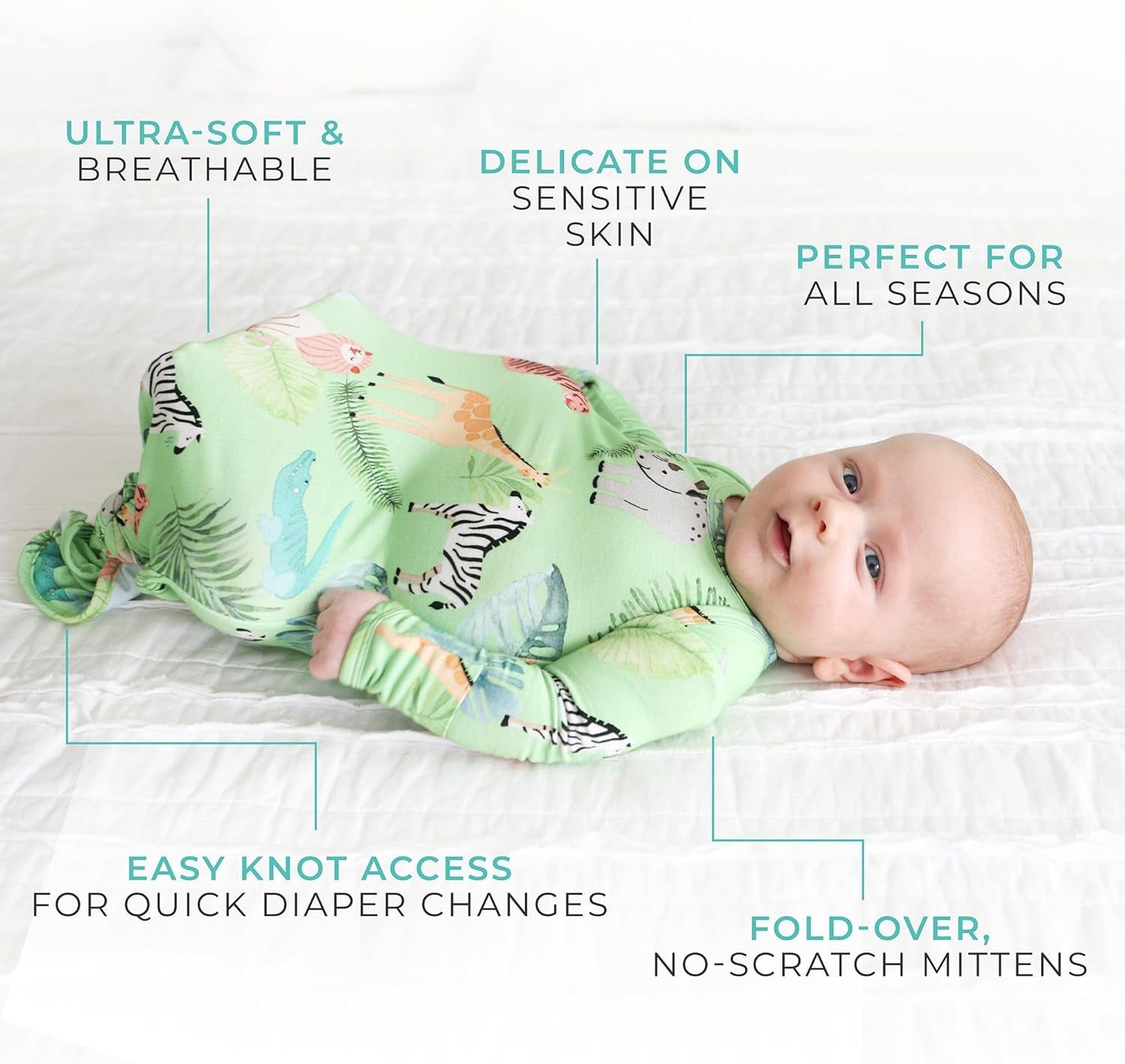 Knotted Newborn Gown - Newborn Gowns for Girls 0-3 Months