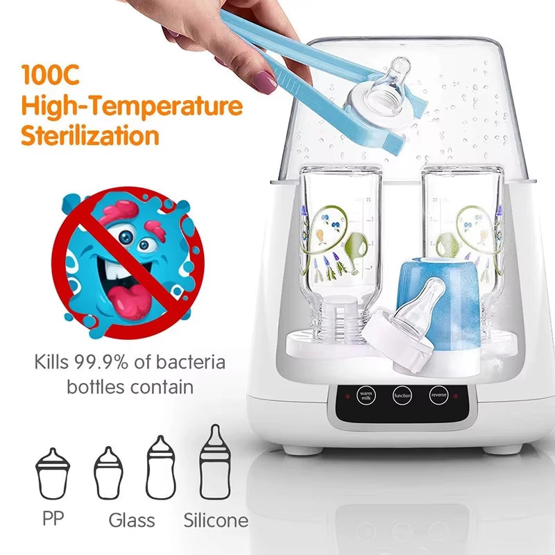 Automatic Intelligent Thermostat Milk Bottle Heater Baby Bottle Warmer Bottle Sterilizer Disinfection LED 2 in 1 Milk Sterilizer